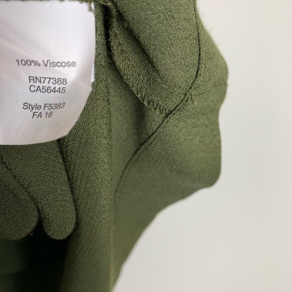Madewell | Olive Green Novella Lace Up Shirt Dress - Picture 6 of 7